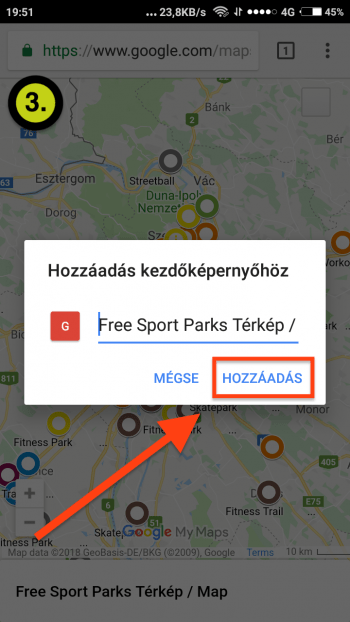 Free Sport Parks térkép Android App-telepítés 3. lépés