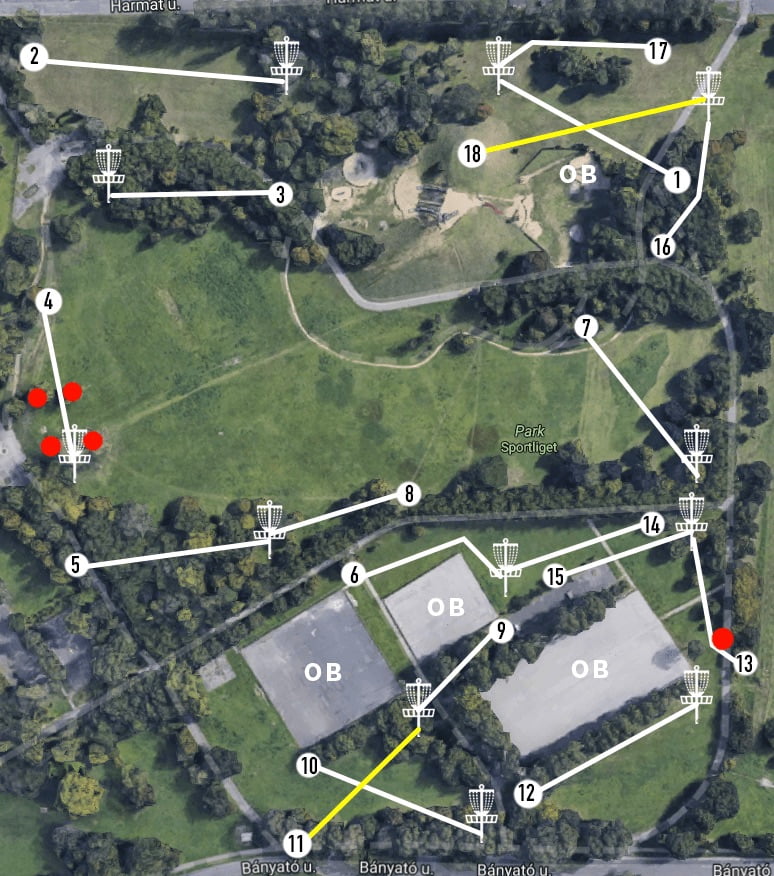 Disc Golf course - Free Sport Parks Map