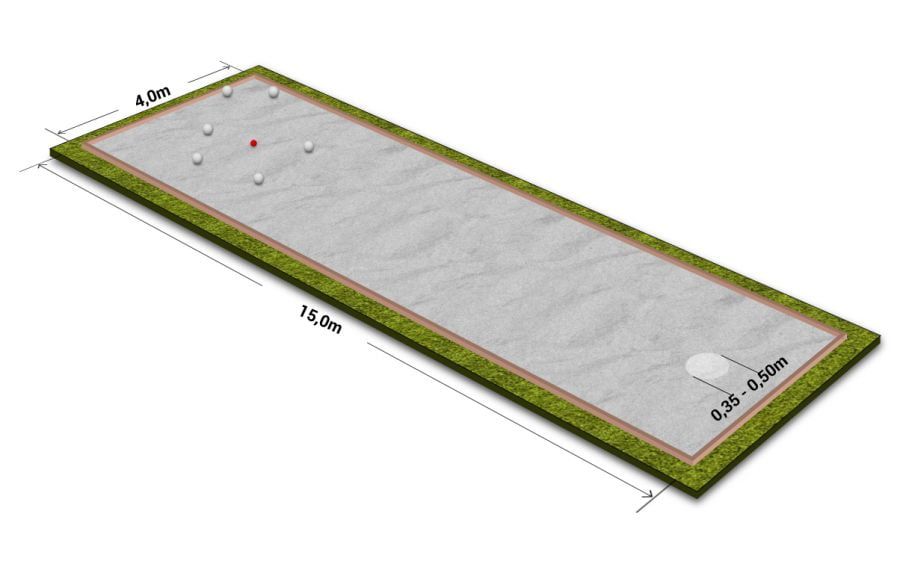 Petanque court dimensions - Free Sport Parks map