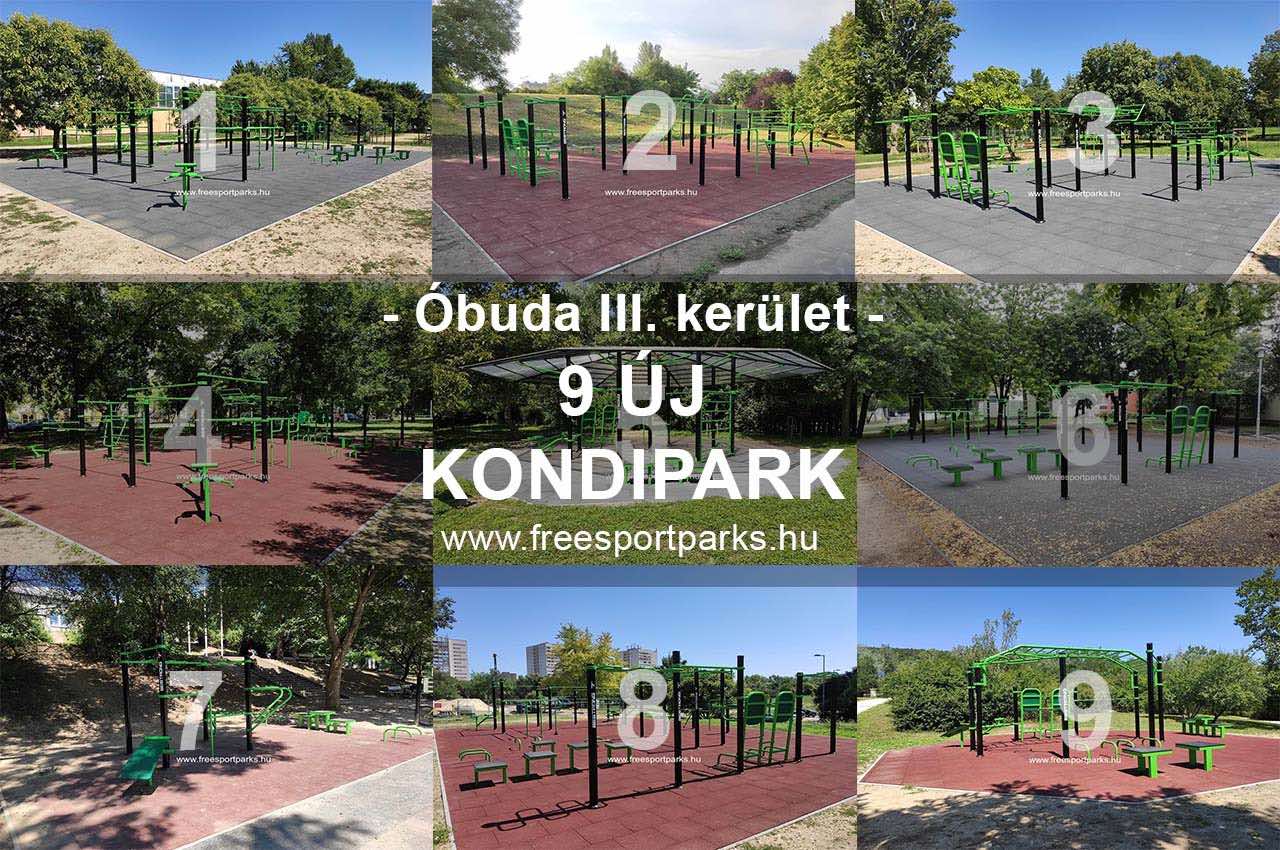 Elkészültek az új kondiparkok Óbudán -Free Sport Parks térkép