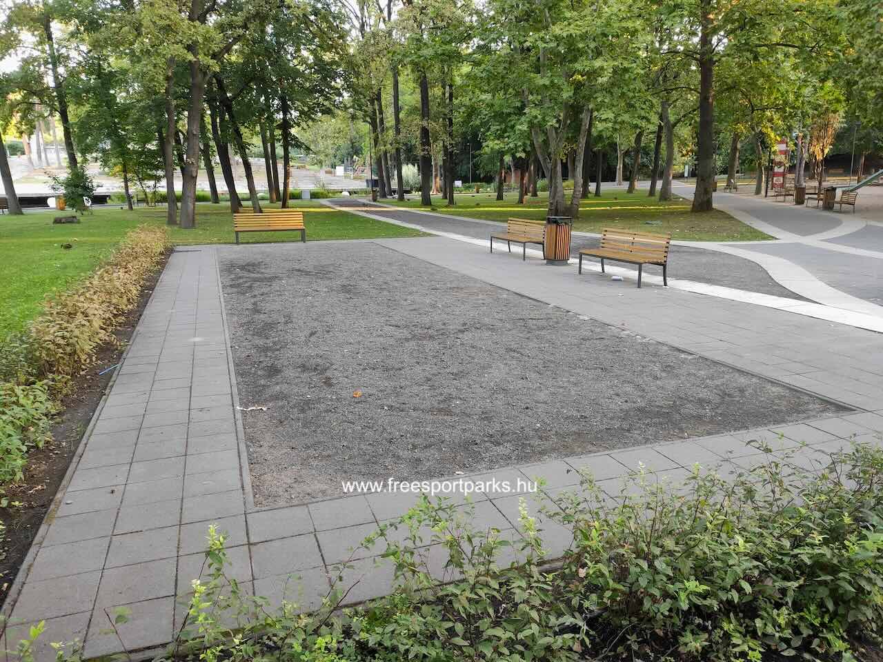 Petanque pálya padokkal, Nagyerdei szabadidőpark Debrecen - Free Sport Parks Térkép